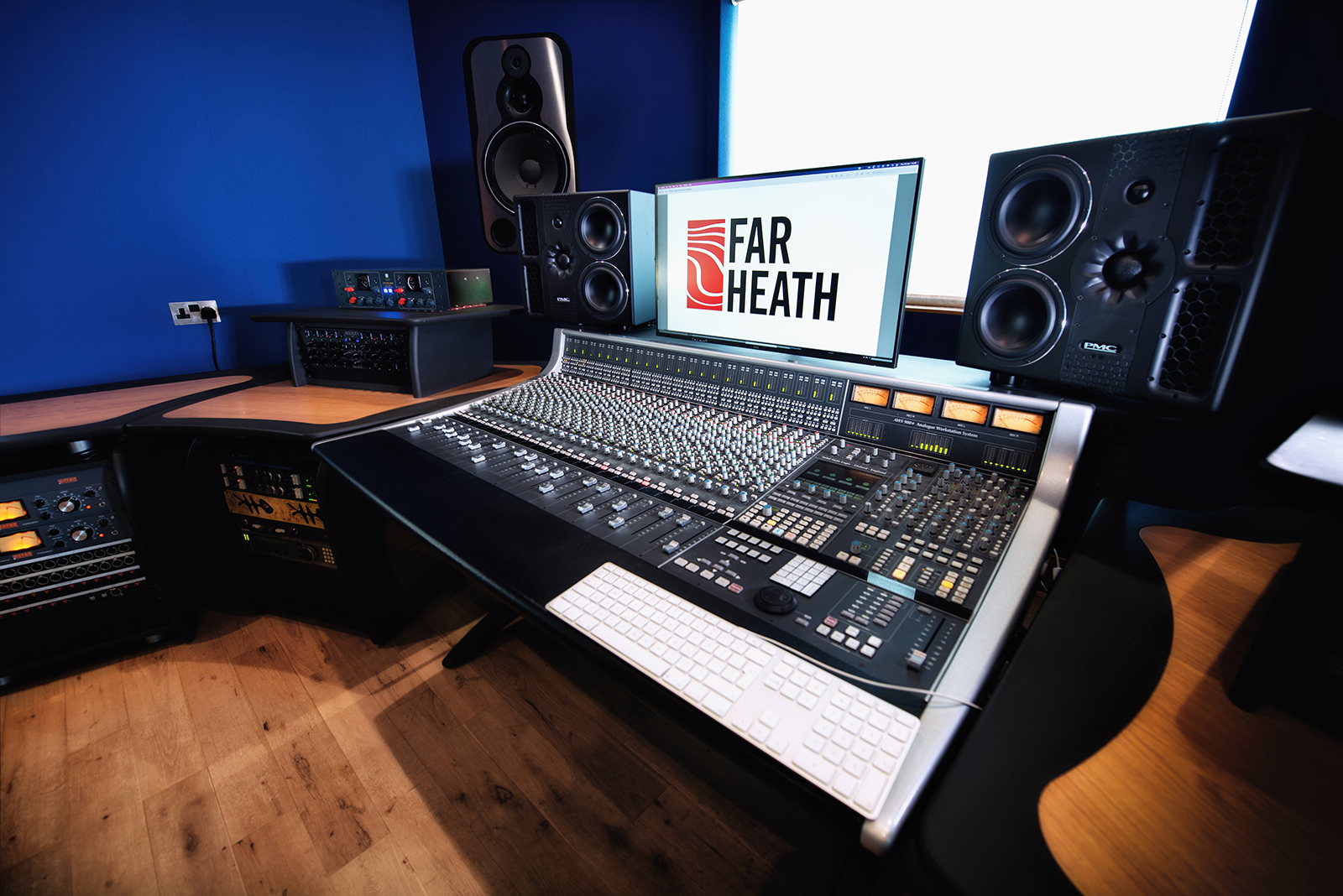 The SSL mixing desk at Far Heath