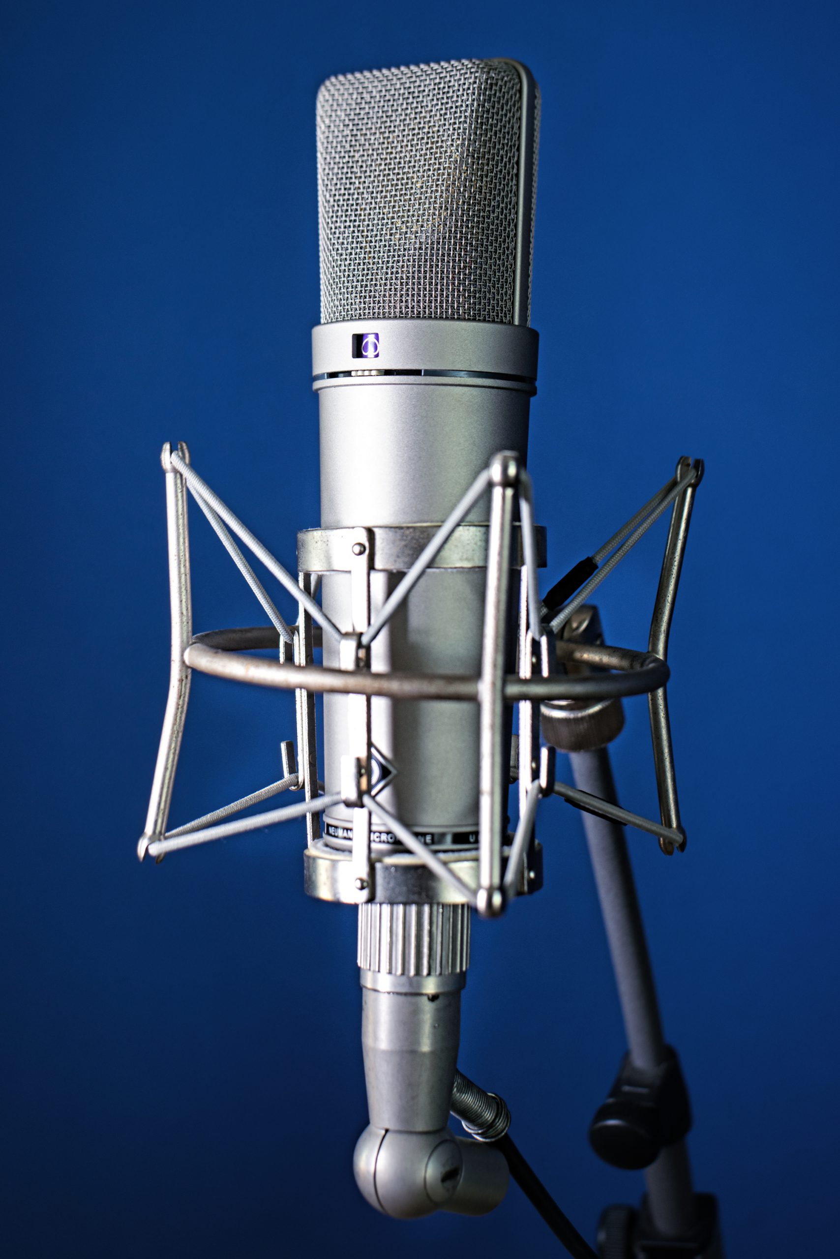 A microphone set up for recording