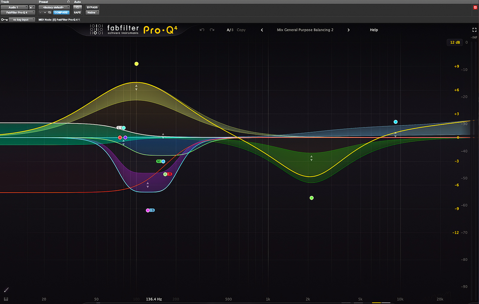 Sound design software on screen
