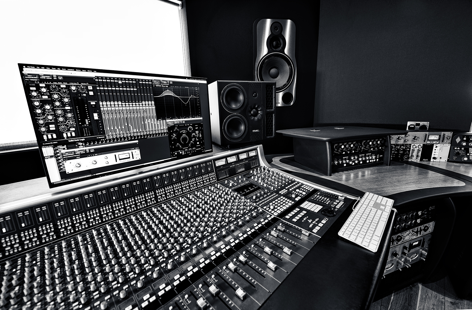 The recording desk at Far Heath